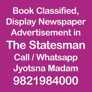 The Statesman ad rate